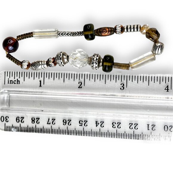 Boho Chic Multi-Layer Beaded Necklace & Bracelet Set Premier Designs Sable EUC - Picture 10 of 11